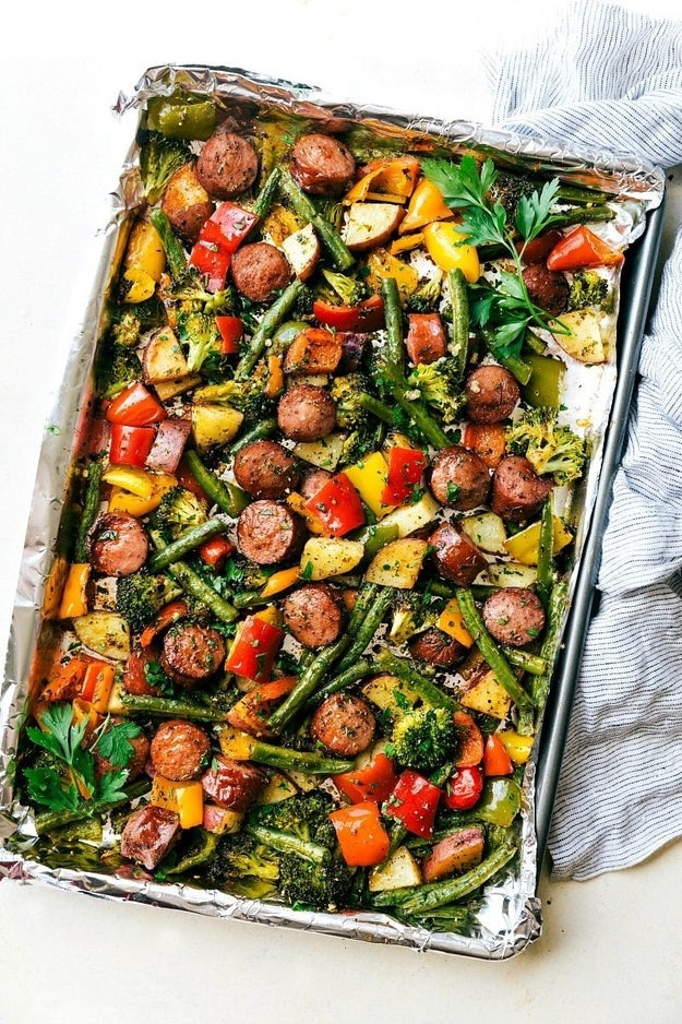 Sheet Pan Sausage &amp; Veggies