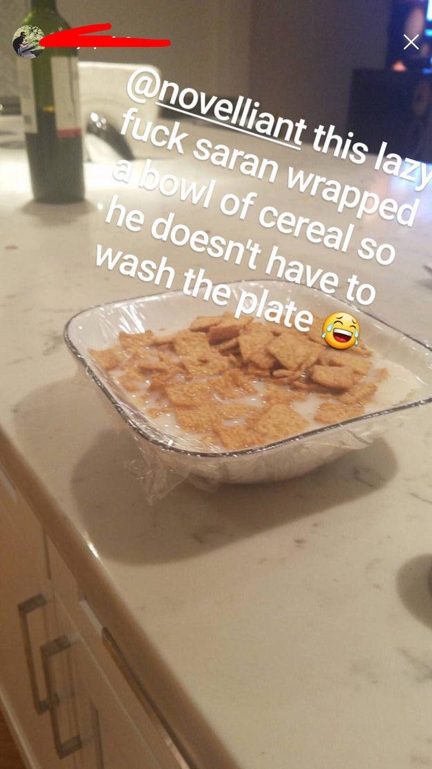 And this cereal eater who also saved on washing.