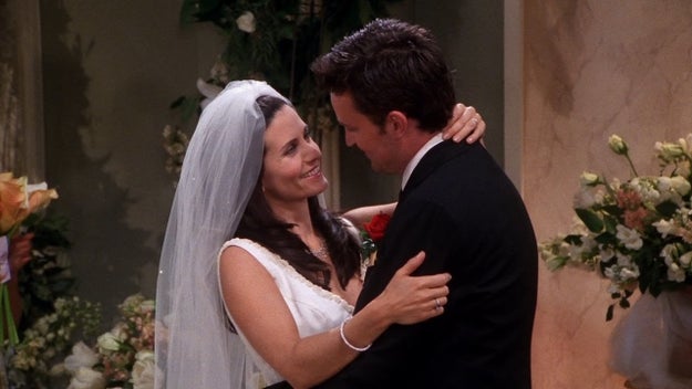 You'll probably remember that Chandler and Monica actually got married, so this is the cutest foreshadowing ever. BUT THAT'S NOT ALL.