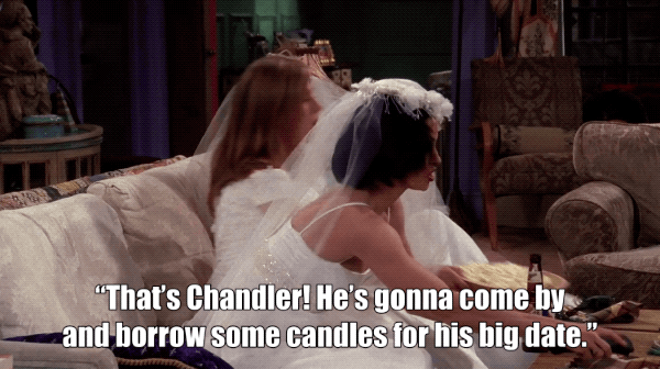 When they think it's Chandler knocking on the door, Monica teases us even more!