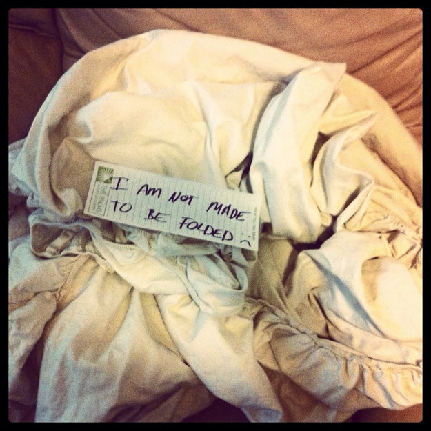 This husband's valiant laundry effort: