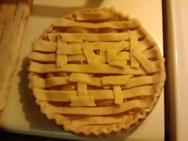 Better yet when he lattices the pie like this: