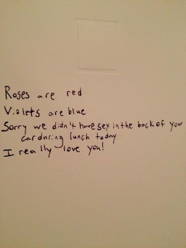 No wait, maybe this love note takes the cake: