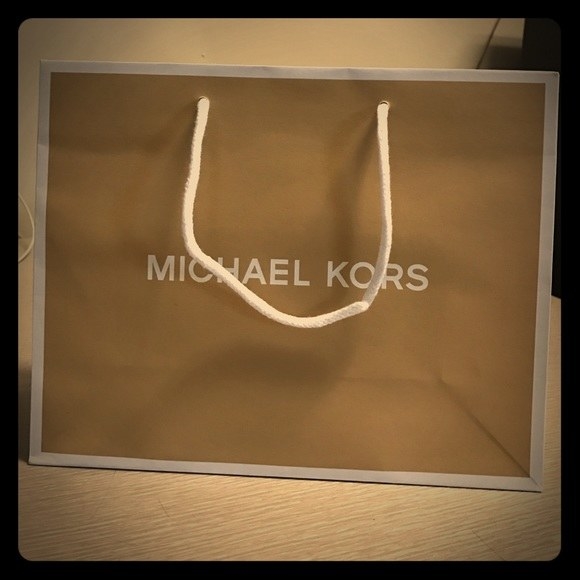 Yes, as in the bag they give you when you shop at a designer store. Like Michael Kors, for example.