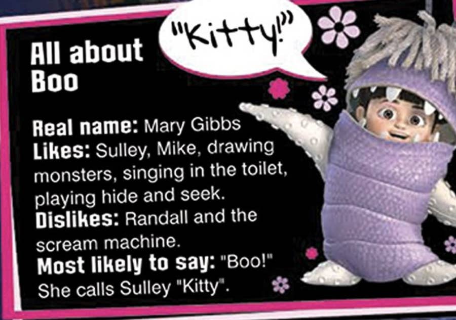 Boo From Monsters Inc. Is Named After A Real Person And I Found Her