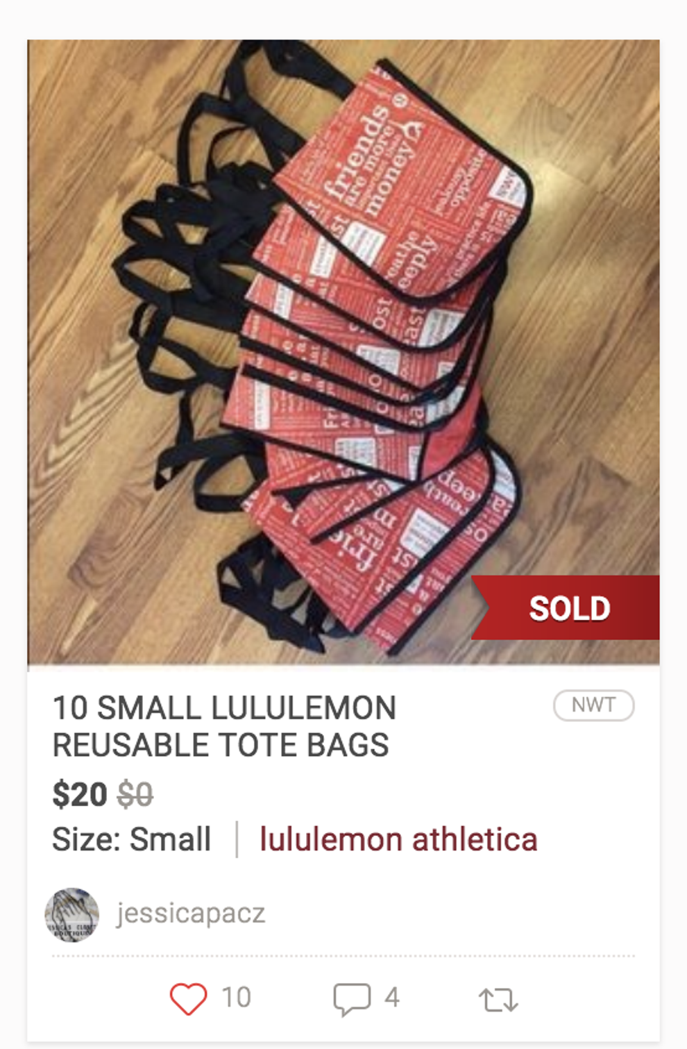 Lululemon reusable bag on sale 2018