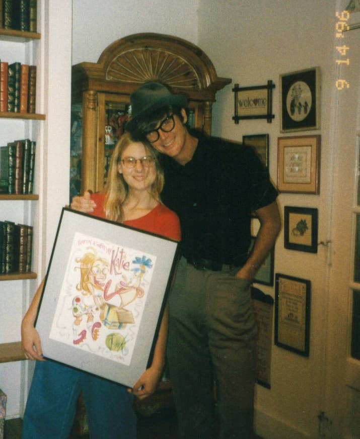Kricfalusi and Rice at her 15th birthday party