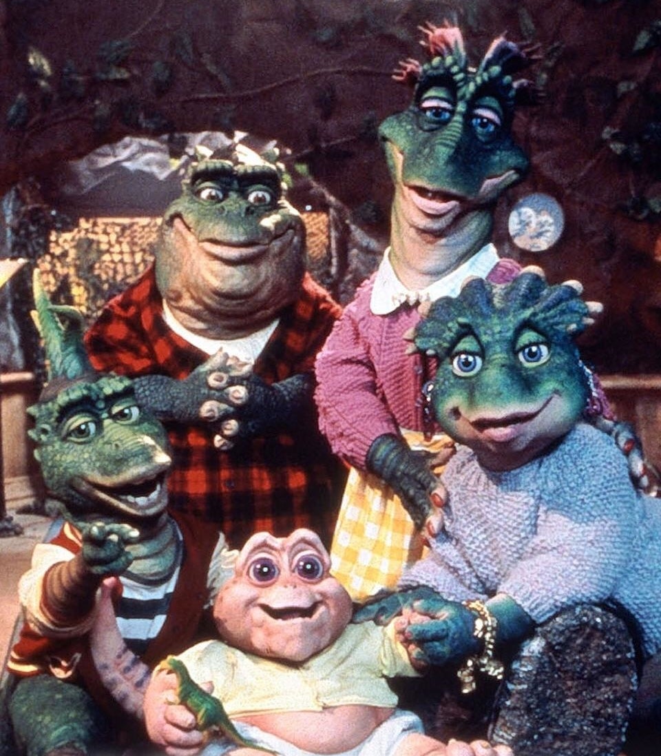 A promotional photo of the dinosaurs from &quot;Dinosaurs.&quot;