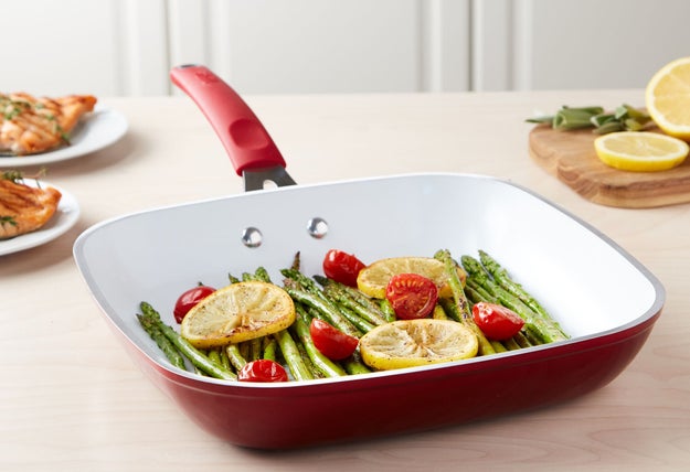 A nonstick grill pan with grooves for getting those lovely charred lines on veggies, burgers, and more. Grilling shouldn't just be for the summertime!!