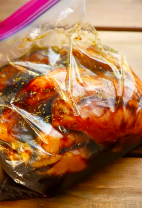 Buy chicken in family packs, drop the extras into sealable bags with marinade, and freeze.