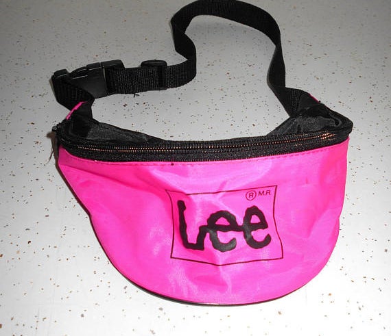 A hot pink Lee fanny pack.