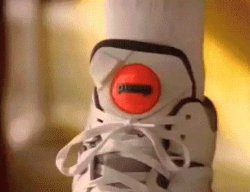 A GIF of a handing pumping the Pump from the commercial for the shoes.