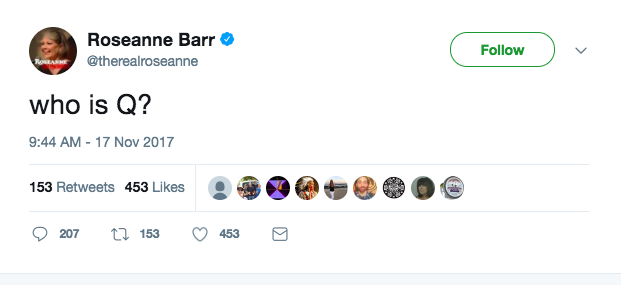 Barr has tweeted about "QAnon" before, which led to the speculation her trafficking tweet was related to "The Storm."