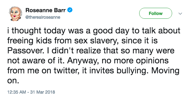 If she believes in "The Storm" or not, we probably won't get further clarification from Barr — she said she's not going to tweet about the issue again.