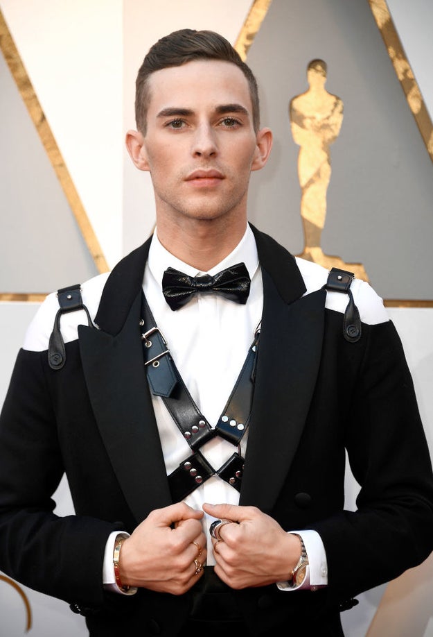 Though the 2018 Winter Olympics have long since ended, Adam Rippon, the US figure skater who stole all our hearts during the games, continued to be his fabulous self at Sunday's Academy Awards.