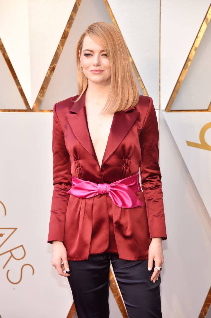 Twitter Reactions To Emma Stone's Waffle Cone Oscars Dress