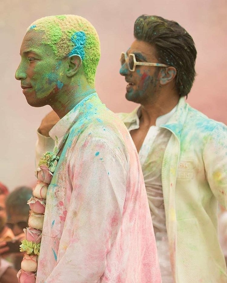 Pharrell Played Holi With Ranveer Singh But He Wasn t Happy And Didn t Want To Clap Along