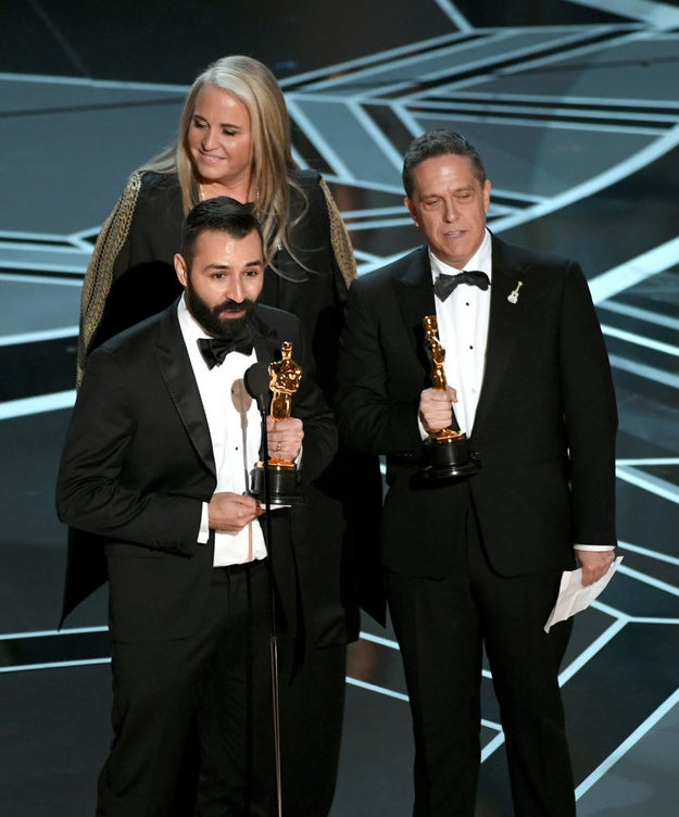 Producers Darla K. Anderson, Adrian Molina, and Lee Unkrich took home Oscars on Sunday night for their work on the animated film Coco.