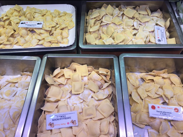 Truffle pasta at Mercado Centrale in Florence, Italy