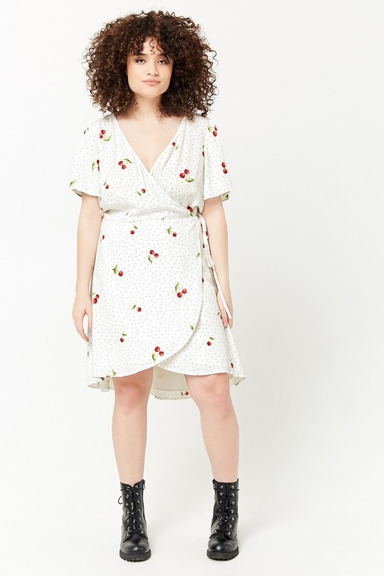 forever 21 cherry wrap dress