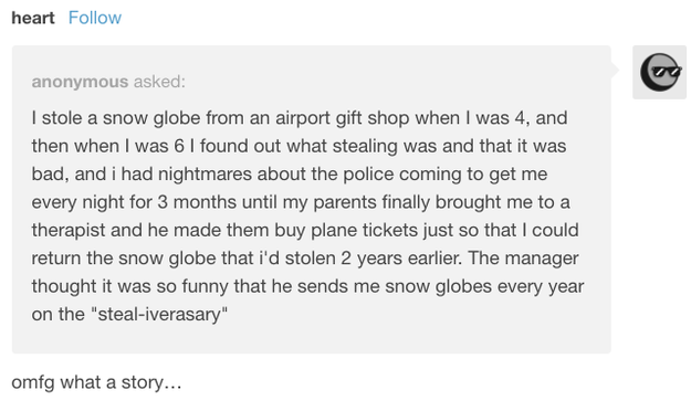 The one about the four-year-old thief: