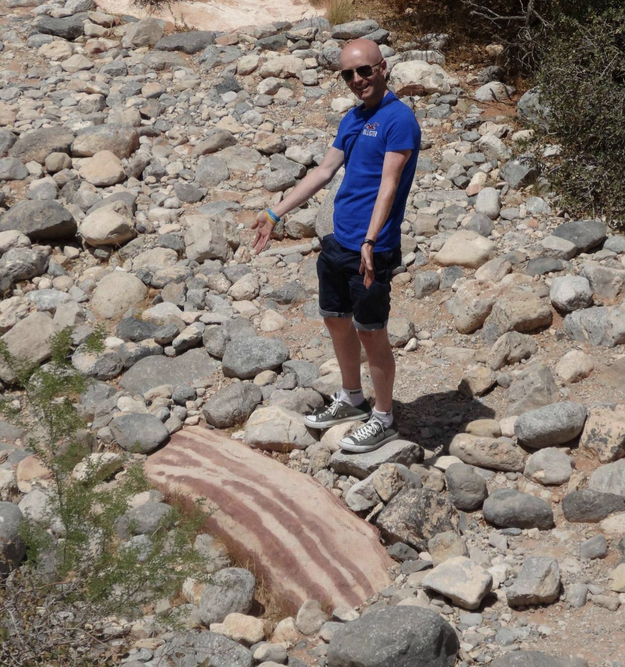 ...which would go great with this rock that looks like a giant slab of bacon.