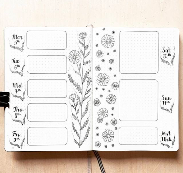 17 Soothing Bullet Journal Layouts That'll Calm Your Mind And Cleanse ...