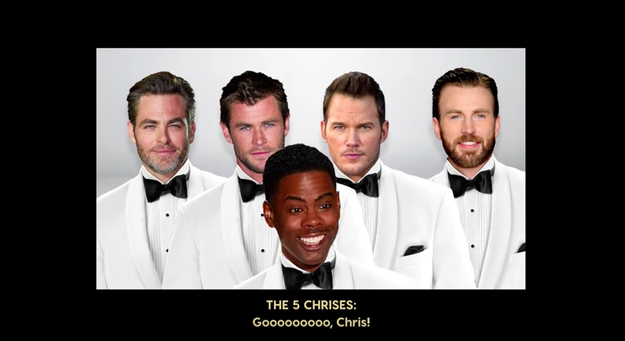 There would've been a little number from the Chrises, including Rock: