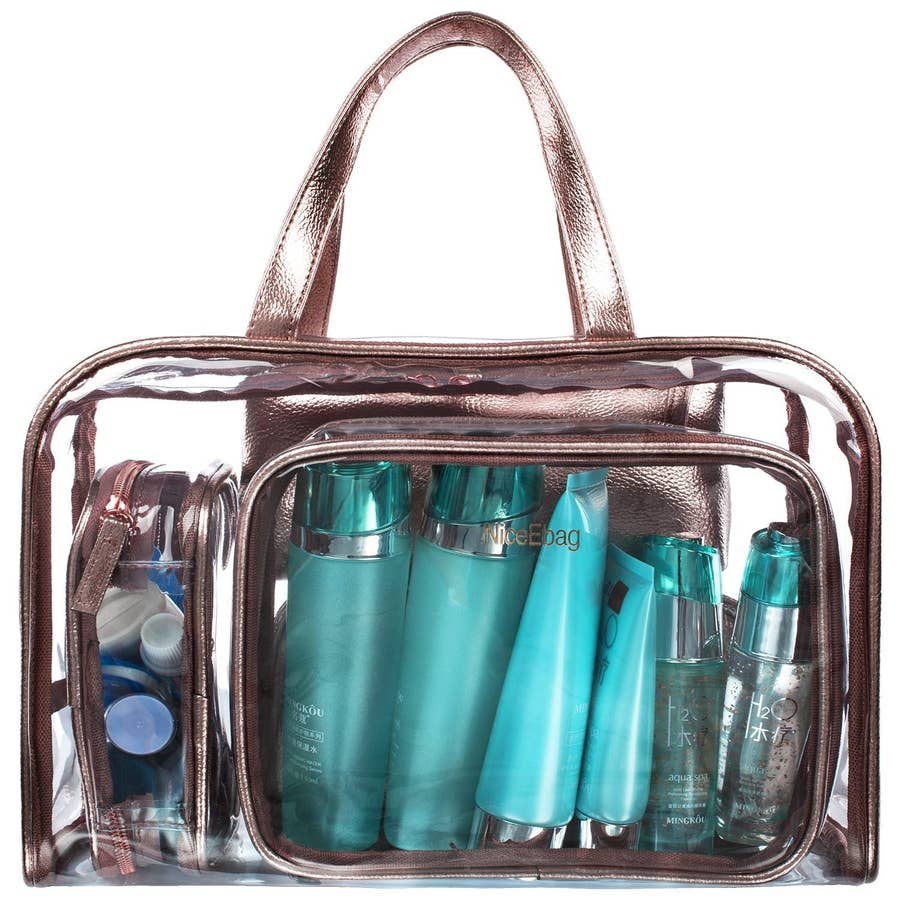 Makeup Bag Cosmetic Bag for Women Cosmetic Travel Makeup Bag Large Travel Toiletry  Bag for Girls Make Up Bag Brush Bags Reusable Toiletry Bag Christmas Gift 