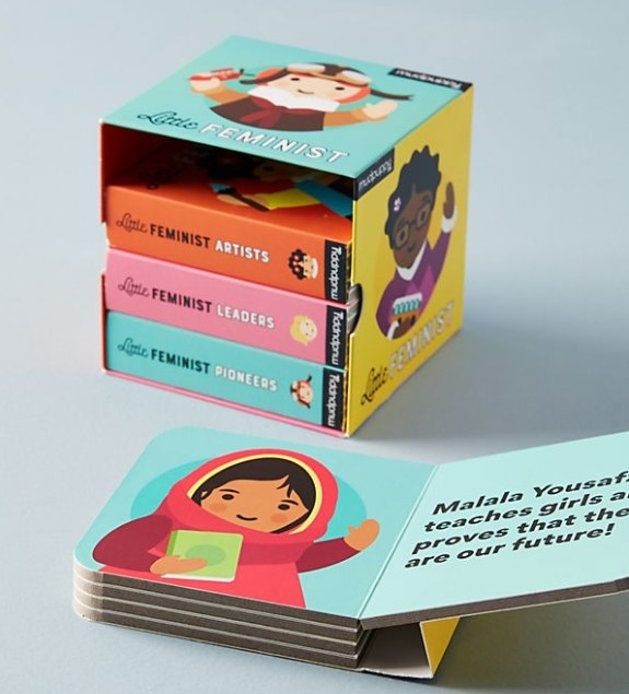 Finally, for the little feminist in your life, this book set from Anthropologie!