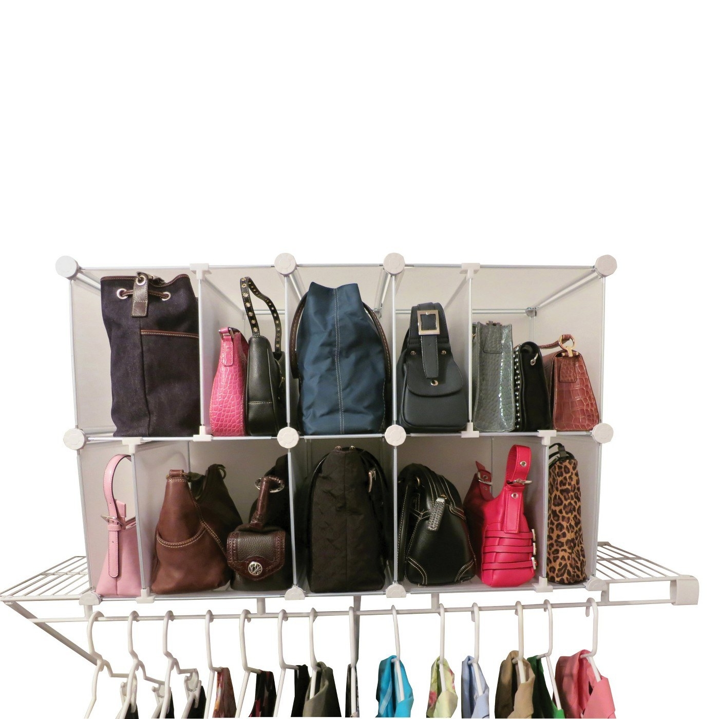 Mdesign Plastic Divided Purse Storage Organizer For Closets - 4 Pack -  Clear : Target