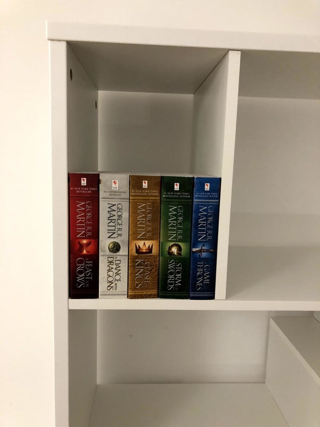 George R. R. Martin def wrote these books so they'd fit in this shelf. It was a long con. The man's a genius.