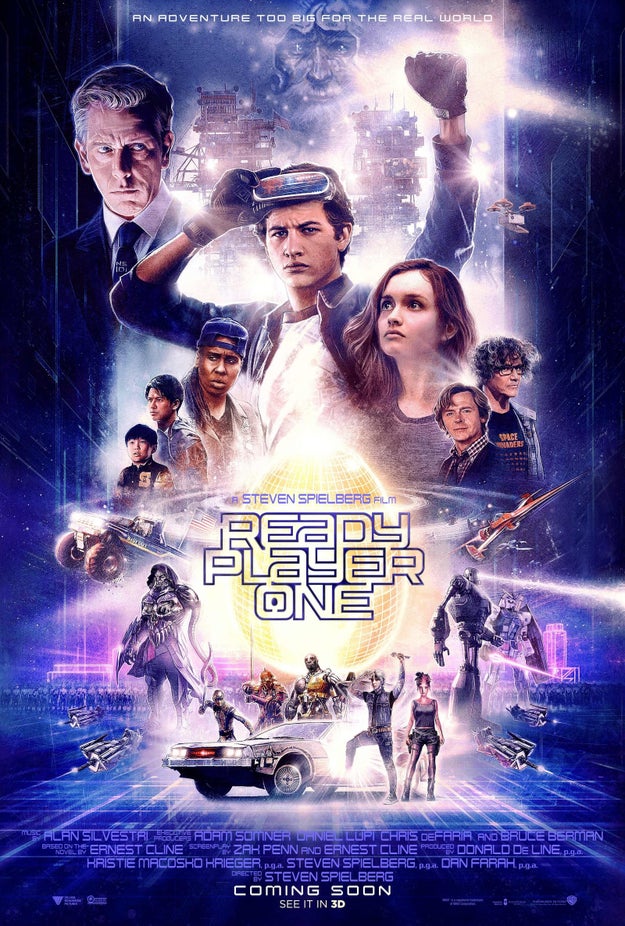 Steven Spielberg's latest film Ready Player One — out March 29th — is set in the year 2045 and features characters who seriously love pop culture from the '70s, '80s, and '90s.