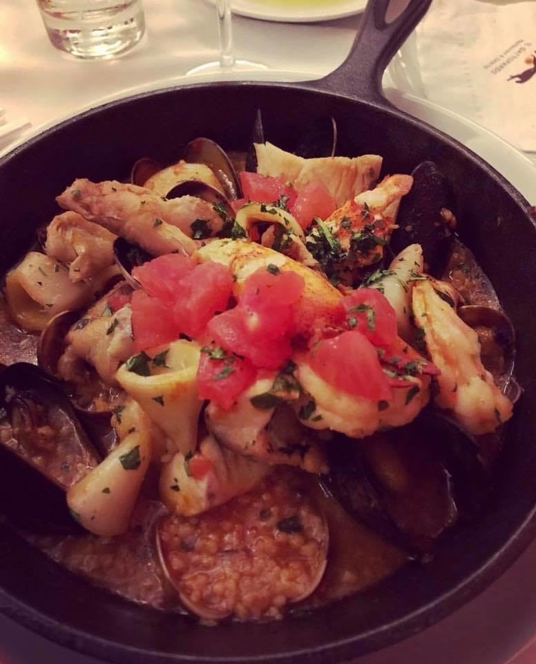Served in a piping hot skillet that keeps the dish warm the entire time you are eating, the signature Sicilian couscous features an ensemble of fresh seafood like mussels, shrimp, clams, calamari, and lobster.