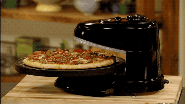 It also cooks quesadillas, fish fillets, chicken nuggets, or anything else you want evenly cooked. Promising review: "I LOVE this product! It's so much fun to watch the pizzas cook. You CAN put a square pizza on it, but if it's a big pizza, cut the corners off so it doesn't touch the inside of the oven while it turns. The heat syncs when you turn on the timer. It works so well. Cooks evenly. Makes a perfect pizza!" —KamriPrice: $49.90