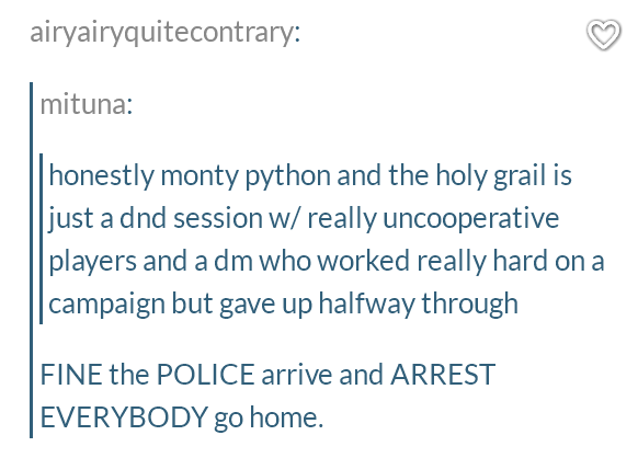 On Monty Python: