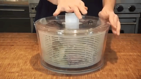 That's the kitchen gadget that helps you wash and quickly dry all your favorite leafy greens. And since lettuce is obviously more delicate than lacy bras, I wondered if it might actually make hand-washing less of a pain in the butt. FWIW, this isn't a *new* idea — a quick Google brings up a Lifehacker post from 2012 that links to Busty Girl Comics tumblr.