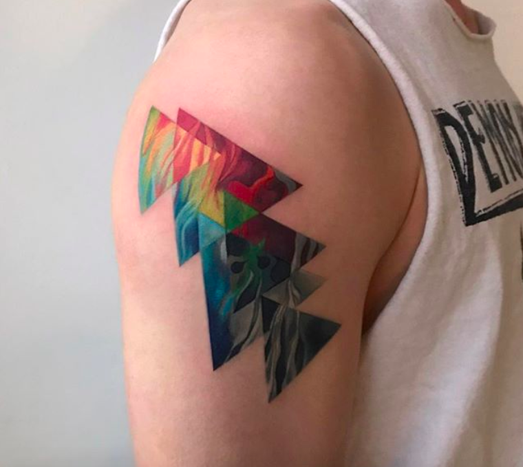 Chronic Ink Tattoo Shops  Polygon style strawberry WorkProud WearProud   Facebook