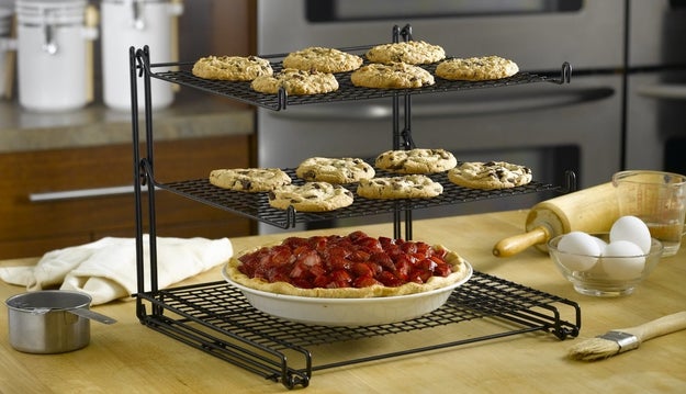 A three-tier cooling rack that'll ensure you can enjoy your bites without burning your mouth, because that wouldn't be fun.