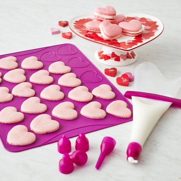 A heart-shaped macaron kit that'll allow you to avoid shelling out a few dollars on a single macaron at your local mall kiosk! Now you can make a whole batch of 'em in your pajamas.