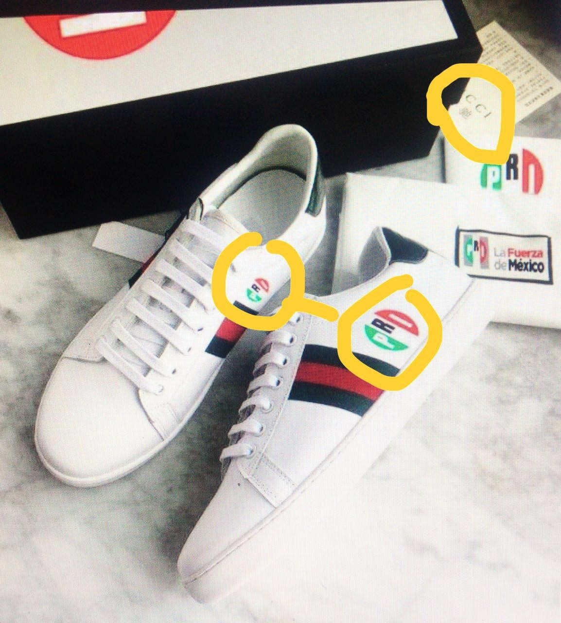 Zapatos gucci online falsos