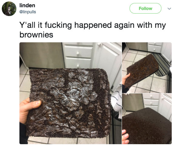 This is you making brownies: