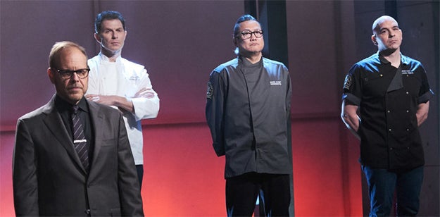 Also in Iron Chef, the chefs know who is being challenged way before the show airs.