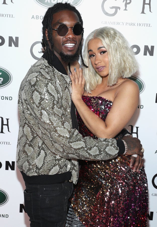 She also addressed the public scrutiny of her relationship to fiancé Offset. The Migos rapper has children with three other women, but Cardi B said he's a "great father to his kids" so she "will never lose," even if the couple doesn't get married. "I'm not having a baby with a deadbeat."