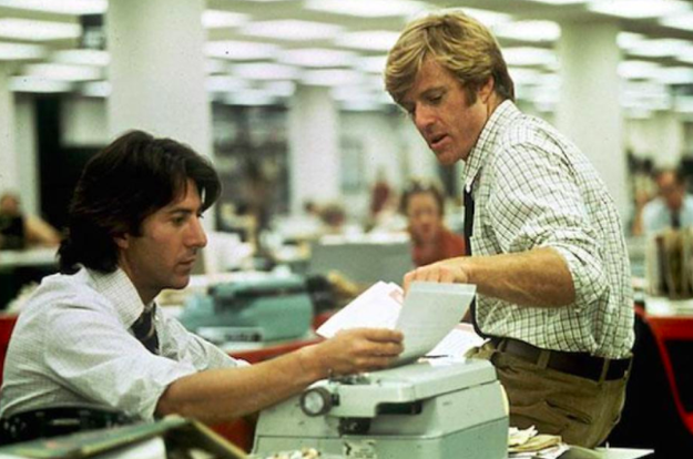 The production team on All The President's Men spent $450,000 (close to $2 million today,) creating an exact replica of The Washington Post's offices, which even included their trash.