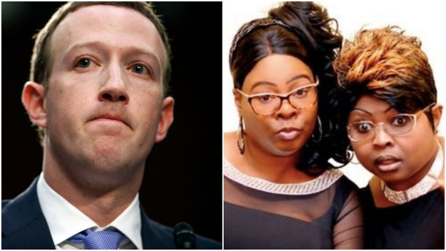 Mark Zuckerberg said that Facebook made an error in determining that the Facebook page of pro-Trump bloggers Diamond and Silk was "unsafe to the community."