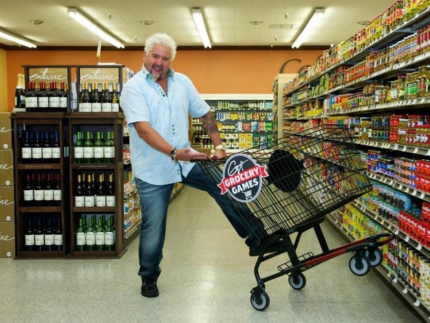 Finally, Guy Fieri hides a stash of beef jerky behind the rice on the set of Guy's Grocery Games to eat in between filming.