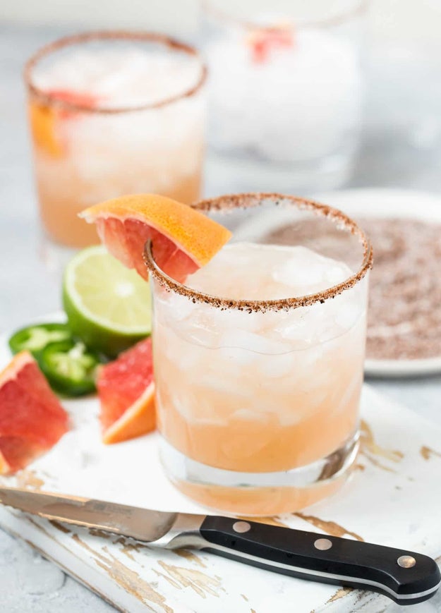 Spicy Grapefruit Margaritas