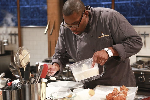 Chopped contestants plate four dishes, despite there only being three judges.