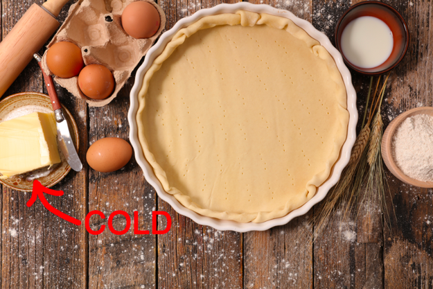 But if you're making pie crust, use cold butter.